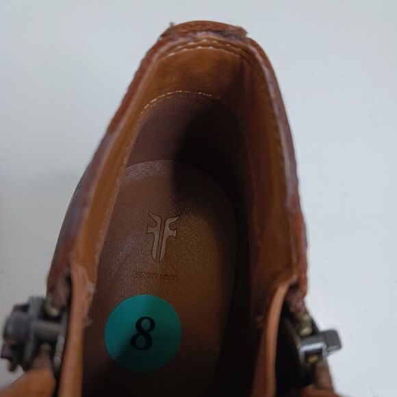 Frye Women's size 8M Leather Double Zip Ankle Boot - Picture 10 of 11